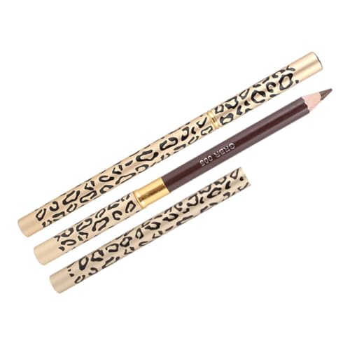 PENIKOKO 2 Stück Leopard Make Up Augenbrauenstift mit Pinsel Langanhaltender Natürlicher Farbton Light Doppelseitig für Präzises Styling Geeignet für Damen und Professionelle Anwendung von PENIKOKO