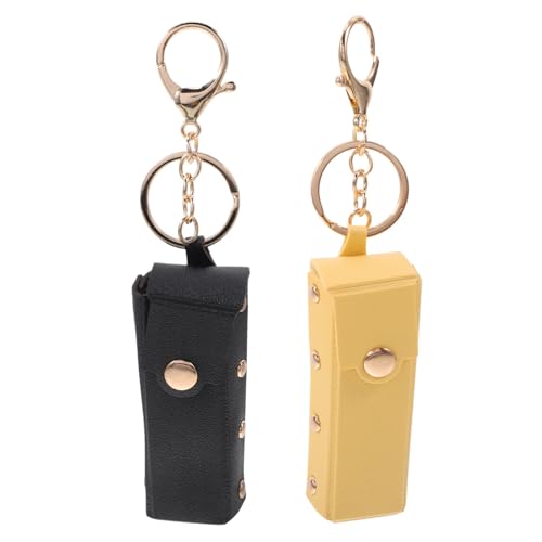 PENIKOKO 2 Stück Lippenstift Schlüsselanhänger Teilig Mini Lippenbalsam Halter aus Langlebigem Kunstleder Kompakt und Tragbar für Reisen Camping und Party für Damen PENIKOKO 2 Stück Lippenstift Schlüsselanhänger Teilig Mini Lippenbalsam Halter aus Langlebigem Kunstleder Kompakt und Tragbar für Reisen Camping und Party für Damen von PENIKOKO