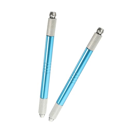 PENIKOKO 2 Stück Microblading Augenbrauenstift Handwerkliches Tattoo Werkzeug für Präzise Augenbrauen Langlebig und Zuverlässig für Zuhause und Salon Blaue Farbe von PENIKOKO