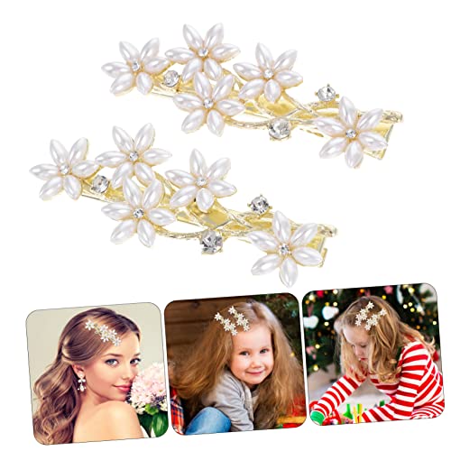 PENIKOKO 2 Stück Perlen Haarnadeln mit Strass Schmuck Zarte Baumzweig Form Umweltfreundliches Material Langlebig und Rostfrei für Hochzeit Alltag und Festliche Anlässe von PENIKOKO
