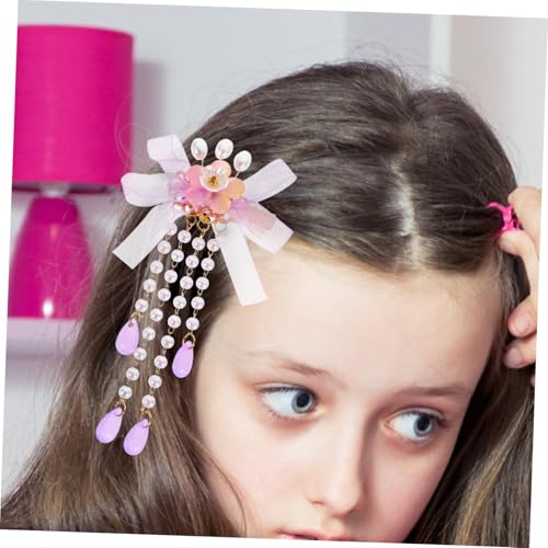PENIKOKO 2 Stück Retro Blumenhaarspangen mit Langen Quasten Metall Haarklammern für Damen und Mädchen Chinesischer Stil Langlebiger Haarschmuck Elegant und Vielseitig für Traditionelle von PENIKOKO
