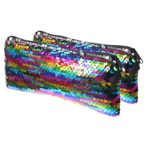 PENIKOKO 2 Stück Schimmernde Kosmetiktaschen mit Pailletten Multifunktionale Schminktaschen für Damen Kleine Reise Organizer für Make up Elektronische Zubehöraufbewahrung Pflegeleicht und PENIKOKO 2 Stück Schimmernde Kosmetiktaschen mit Pailletten Multifunktionale Schminktaschen für Damen Kleine Reise Organizer für Make up Elektronische Zubehöraufbewahrung Pflegeleicht und von PENIKOKO