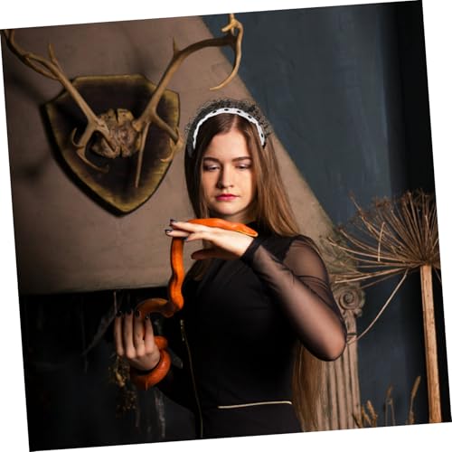 PENIKOKO 2 Stück Spitze Haarreif mit Schleifen knoten Schwarzer Spitzen bowknot Kopfschmuck für Mädchen Leichtes Komfortables Cosplay accessoire für Hochzeit Party Geschenk von PENIKOKO