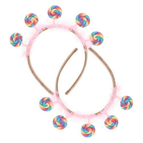 PENIKOKO 2stücke Lollipop Haarschmuck Für Mädchen Süßes Leichtes Haarband in Rosa Für Geburtstagsfeiern Und Events Für Muttertag Und Valentinstag von PENIKOKO