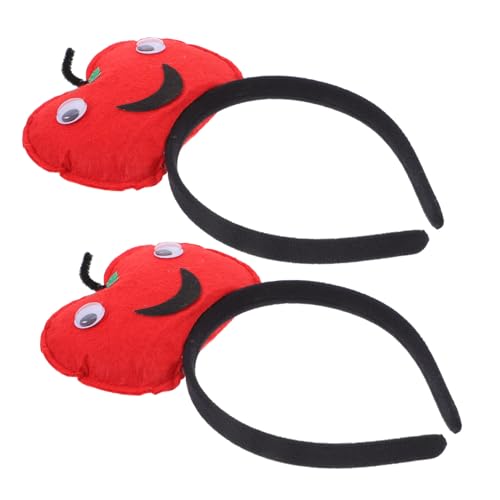 PENIKOKO 2 Stück Teiliges Apfel Haarreif aus Weichem Polyester Niedliches Früchte Stirnband für Kostüm und Themenpartys Angenehm zu Tragen als Partydekoration und Fotorequisite von PENIKOKO