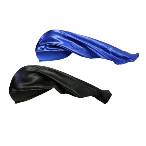 PENIKOKO 2 Stück Teiliges Elastisches Schlafhauben für Damen Breiter Rand Langes Design Leichte Hautfreundliche Haarpflegehaube für Zöpfe und Dreadlocks Angenehmer Sitz Ziehen Schützend von PENIKOKO