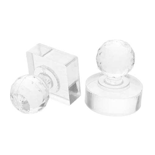 PENIKOKO 2 Stück Teiliges Eyeshadow Stamper Multifunktionales Make Up Pressing Tool mit Quadratischem und Rundem Kristallstempel Kompakt Tragbar zum Reparieren und von Lidschatten und von PENIKOKO