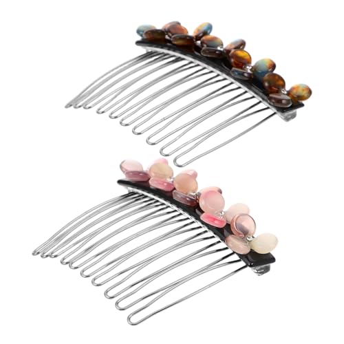 PENIKOKO 2 Stück Teiliges Haarkämme mit Blumenmotiv Ergonomisch Glatt für Schnelles Styling von Fransen und Ausfransendem Haar Stilvolle Haaraccessoires für Brautfrisuren und Damen von PENIKOKO