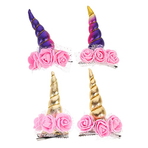 PENIKOKO 2 Stück Teiliges Haarspangen Einhorn Bunte Haarnadeln für Mädchen Niedlicher Haarschmuck Langlebig und Einfach zu Stylen für Halloween Geburtstag und Alltag von PENIKOKO