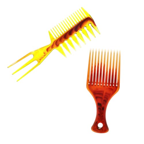 PENIKOKO 2 Stück Teiliges Herren Haarkamm aus Breitzahniger Stylingkamm für Öligen Slicked back Look Hautschonend Langlebig und Leicht für Salon und Zuhause von PENIKOKO