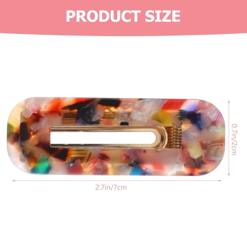 PENIKOKO 2 Stück Teiliges Kleine Haarspangen für Dünnes Haar Damen Mädchen Bunte Acryl Haarklammern Einfache Stabile Haarclips für Alltag Party Geschenk Geeignet von PENIKOKO