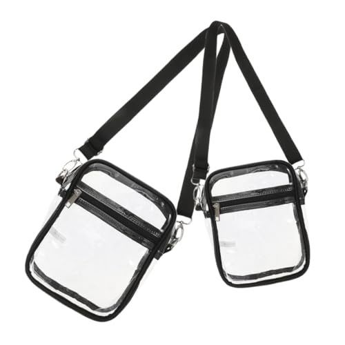 PENIKOKO 2 Stück Teiliges Transparentes Crossbody PVC Umhängetaschen Verstellbarer Schultergurt Kleine Klare Tragetaschen für Konzert Sportveranstaltungen Damen Herren Modern und Langlebig PENIKOKO 2 Stück Teiliges Transparentes Crossbody PVC Umhängetaschen Verstellbarer Schultergurt Kleine Klare Tragetaschen für Konzert Sportveranstaltungen Damen Herren Modern und Langlebig von PENIKOKO
