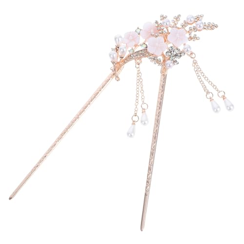 PENIKOKO 2 Stück Vintage Haarnadeln mit Perlen und Quasten Chinesische Haarknoten Accessoires Blüten Haarstäbchen im Retro Stil für Damen Geeignet für Partys und Festliche Anlässe von PENIKOKO