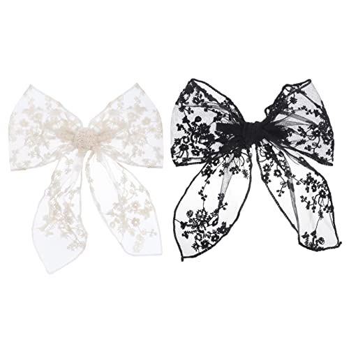 PENIKOKO 2 Stück Vintage Haarschleifen Clips aus Bestickter Spitze Teiliges Leichte Langlebige Haarklammern für Damen und Teenager Geeignet für Partys Hochzeiten und Alltag Modischer PENIKOKO 2 Stück Vintage Haarschleifen Clips aus Bestickter Spitze Teiliges Leichte Langlebige Haarklammern für Damen und Teenager Geeignet für Partys Hochzeiten und Alltag Modischer von PENIKOKO