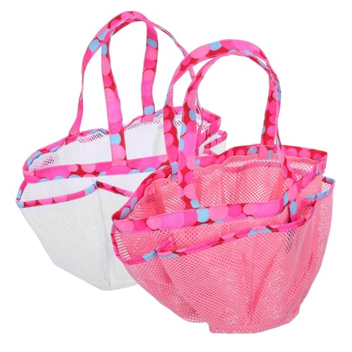 PENIKOKO 2 Stücke Mesh Duschkorb Großes Fassungsvermögen Tragbarer Schnell Trocknender Duschbeutel mit Griff für Frauen Outdoor Schwimmbad Fitness Reise Strand Camping von PENIKOKO