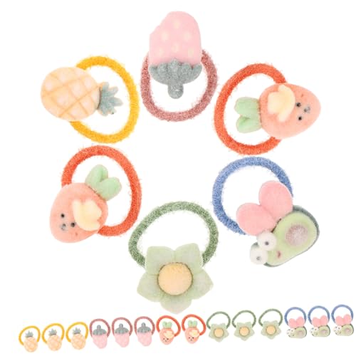 PENIKOKO 20 Stück Teiliges Elastische Haarbänder mit Niedlichen Cartoon Motiven Weiche Ponytail Halter für Mädchen Strapazierfähige Haargummis für Alltag Party und von PENIKOKO