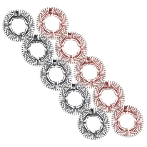 PENIKOKO 20 Stück Teiliges Flexibles Haarband mit Kreisstruktur Elastische Kamm Stirnbänder für Damen Leichter und Bequemer Haarschmuck für Alltag Make Up und Dusche in Schwarz und Kaffee von PENIKOKO