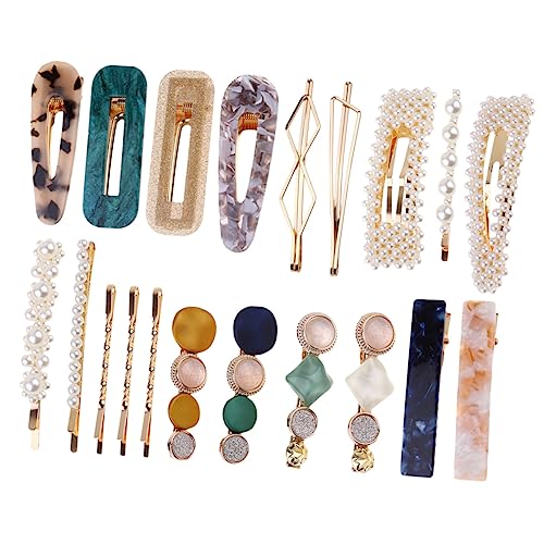 PENIKOKO 20 Stück Teiliges Perlen Haarspangen Dekorative Haarnadeln aus Perlen Leichter Metall und Acetat Mix Modischer Haarschmuck für Damen und Mädchen Geeignet für Party Festival und von PENIKOKO