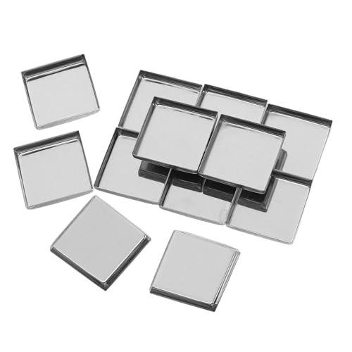 PENIKOKO 20 Stück Teiliges Quadratische Leere Metall-pfännchen für Lidschatten und Magnetkompatibel Nachfüllbare DIY Kosmetikpfännchen für Individuelle Make-up-paletten und Organizer von PENIKOKO