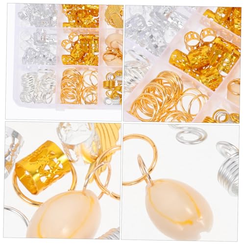 PENIKOKO 200 Stück Metall Haarmanschetten für Zöpfe Dreadlocks Haarclips Hohl Gestaltete Flecht Accessoires Vielseitige DIY Haarschmuck für Frauen und Mädchen Einfach Anzubringen von PENIKOKO