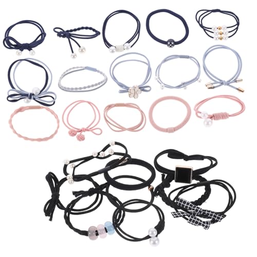 PENIKOKO 24 Stück Teiliges Elastisch für Damen und Mädchen Schonender Ponytail halter Vielseitiger Haarschmuck für Alltag Party Schule und Festliche Anlässe von PENIKOKO