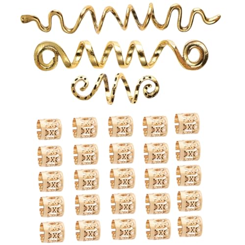 PENIKOKO 28 Stück Viking Knot Dreadlock Schmuck Haarspangen Spirale Retro Haarmanschetten für Frauen Männer Zöpfe Locs Braiding Accessories Goldfarben PENIKOKO 28 Stück Viking Knot Dreadlock Schmuck Haarspangen Spirale Retro Haarmanschetten für Frauen Männer Zöpfe Locs Braiding Accessories Goldfarben von PENIKOKO