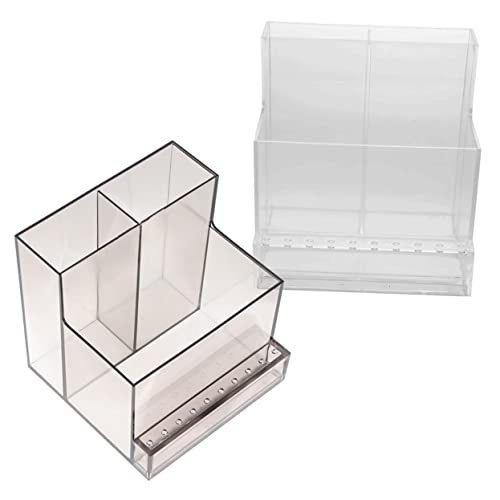 PENIKOKO Aufbewahrungsbox für Nagelbohrer Organizer für Nagelschleifköpfe 2 Stücke Nagelwerkzeughalter aus PP Material Transparent für Maniküre und Nagelkunst Etui für Schleifkopf Finishing von PENIKOKO