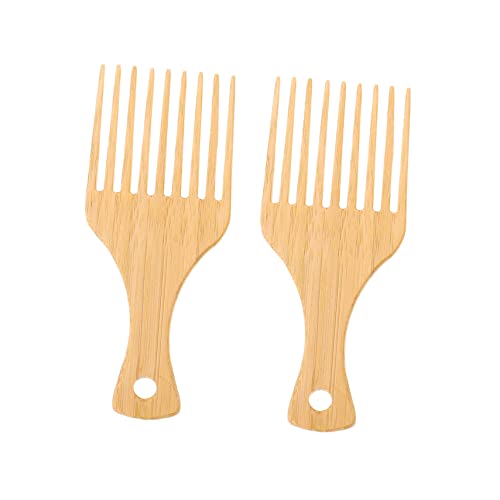 PENIKOKO 2stücke Teiliges Aus Breitzahnigen Ölkämmen Aus Bambus Für Herren Praktische Stylingkämme Für Friseursalons Und Zuhause Für Haartypen von PENIKOKO