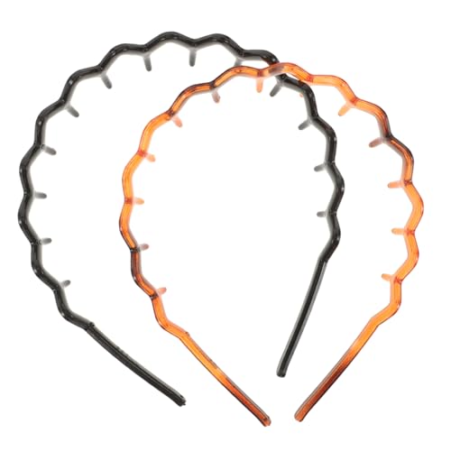 PENIKOKO 2stücke Hochwertige Haarreifen Mit Zähnen Aus Kunststoff Rutschfeste Haarbänder Für Damen Für Alltag Und Besondere Anlässe Stilvolles Haarschmuck Glänzendem Schwarz Und von PENIKOKO