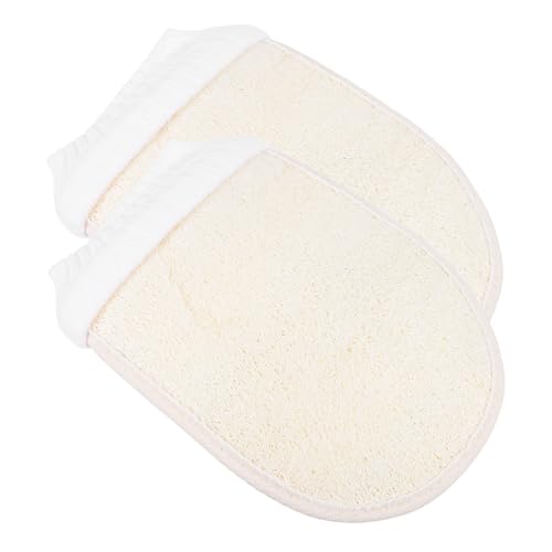 PENIKOKO 2stücke Körperpeelinghandschuh Aus Luffa Zum Entfernen Abgestorbener Hautzellen Für Männer Und Frauen Dusch Und Spa-peelinghandschuh Und Langlebig von PENIKOKO