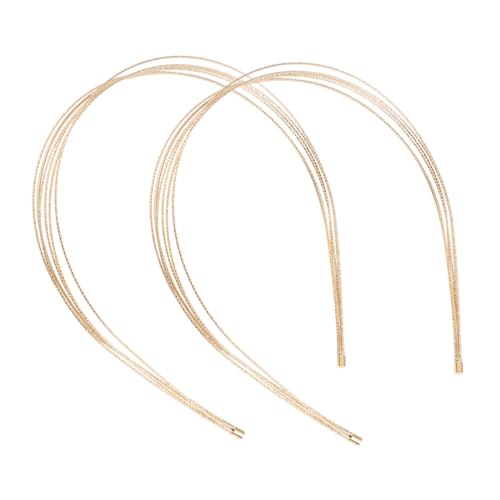 PENIKOKO 2stücke Mehrlagiges Metall-stirnband Für Damen Goldene Haarreifen Verstellbares Stirnband Elastische Haarbänder Schmuckzubehör Für Frauen Und Mädchen von PENIKOKO