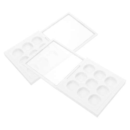 PENIKOKO 2stücke Schminkpalette Lidschatten Leere Make-up-hülle Nachfüllbar Für Damen Durchsichtige Kunststoffbox Für Lidschatten Highlighter Contour Concealer von PENIKOKO