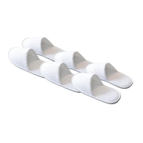 PENIKOKO 3 Paar Einweg Hausschuhe mit Rutschfester Eva sohle und Weichem Stoff Komfortable Atmungsaktive Hotel Indoor slipper für Damen und Herren für Zuhause und Gäste von PENIKOKO