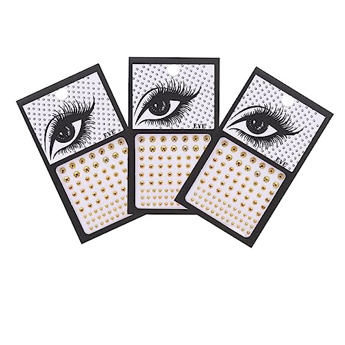 PENIKOKO 3 Sätze Gesichtsjuwelen Aufkleber Zarte Strasssteine Für Make-up Dekorative Augenaufkleber Selbsthaftende Gesichtssteine Vielseitig Einsetzbar Für Diy-dekorationen von PENIKOKO