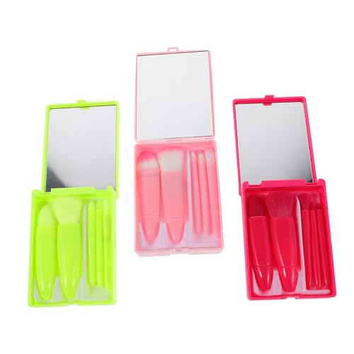 PENIKOKO 3 Sets Mini Tages Multifunktions Kit Lose Verwendung Mit Make Up Frauen Reise Foundation Case Eyeliner Rouge Tragbare Lidschatten Größe Harte Und Borsten Mädchen Eingebaute von PENIKOKO