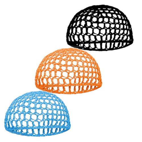 PENIKOKO 3 Stück Handgefertigtes Häkel haarnetz Mesh Schlafhaube Haarnetz Schlafmütze für Damen Nachtruhe Stilvoll Elegant von PENIKOKO