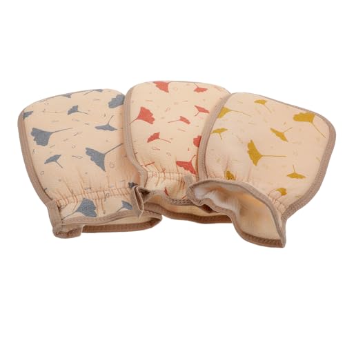 PENIKOKO 3 Stück Peeling Handschuh Exfolierende Waschhandschuhe für Körperreinigung und Rückenmassage Doppelseitige Dicke Badetücher für Erwachsene für Reichhaltige Schaumbildung und von PENIKOKO