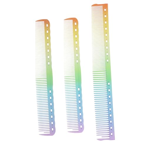 PENIKOKO 3 Stück Professioneller Haarschneidekamm Farbige Transparente Styling zahnkämme für Männer und Frauen Schonend zur Kopfhaut für Salon und Zuhause von PENIKOKO