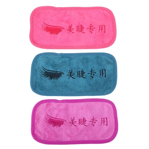 PENIKOKO 3 Stück Stirnturban Make Up Handtücher Wimpernverlängerungskissen Baumwoll Make Up Handtücher Spa Handtücher Korallenvlies Handtücher Hotelhandtücher Badezimmerhandtuch von PENIKOKO