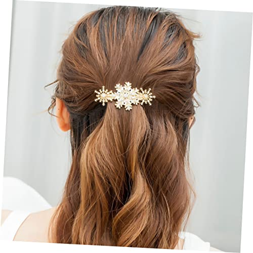 PENIKOKO 3 Stück Teiliges Haarklammern Damen mit Funkelnden Schneeflocken Design Haarschmuck Accessoires Sicherer Leicht und Elegant für Hochzeit Alltag und Geschenke von PENIKOKO