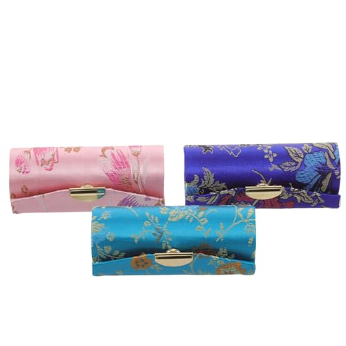 PENIKOKO 3 Stück Teiliges Lippenstift Etui mit Chinesischem Muster Stilvoller Lippenstifthalter für Damen Praktische Kosmetiktasche mit Knopfverschluss für Reise und Alltag Vielseitig für PENIKOKO 3 Stück Teiliges Lippenstift Etui mit Chinesischem Muster Stilvoller Lippenstifthalter für Damen Praktische Kosmetiktasche mit Knopfverschluss für Reise und Alltag Vielseitig für von PENIKOKO