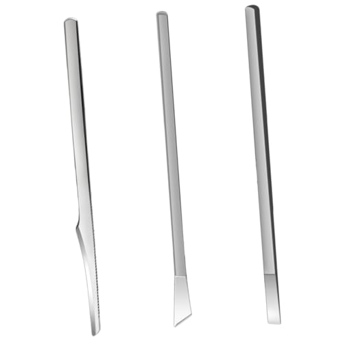 PENIKOKO 3 Stück Teiliges Pediküre messer Edelstahl Fußpflege werkzeug für Eingewachsene Zehennägel Abgestorbene Hautentfernung Professionelle Nagelhaut Hornhautpflege Langlebig und von PENIKOKO
