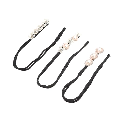 PENIKOKO 3 Stück Teiliges Perlen Haarknoten accessoires Haarschmuck für Frauen und Mädchen Elegant Tragbar für Alltag Hochzeit Party Styling von PENIKOKO