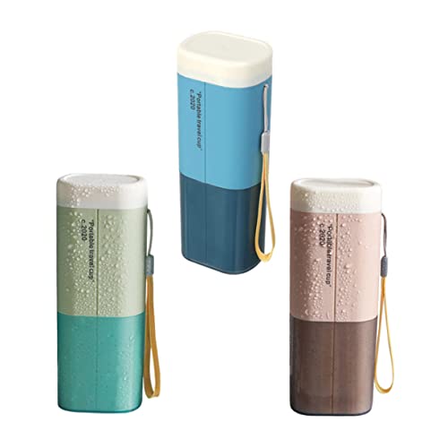 PENIKOKO 3 Stück Teiliges Reise Zahnbürstenetui Tragbarer Zahnbürstenhalter mit Zahnpasta Aufbewahrung Multifunktionale Kompakte Becher für Camping Geschäftsreisen und Zuhause Farblich PENIKOKO 3 Stück Teiliges Reise Zahnbürstenetui Tragbarer Zahnbürstenhalter mit Zahnpasta Aufbewahrung Multifunktionale Kompakte Becher für Camping Geschäftsreisen und Zuhause Farblich von PENIKOKO