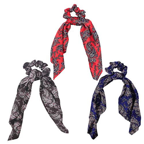 PENIKOKO 3 Stück Teiliges Retro Scrunchy Haargummi mit Langem Chiffon Schal Pferdeschwanzhalter für Damen Elastisch Geeignet für Dünnes und Dickes Haar Bunte Farbauswahl Zufällige Farbe PENIKOKO 3 Stück Teiliges Retro Scrunchy Haargummi mit Langem Chiffon Schal Pferdeschwanzhalter für Damen Elastisch Geeignet für Dünnes und Dickes Haar Bunte Farbauswahl Zufällige Farbe von PENIKOKO