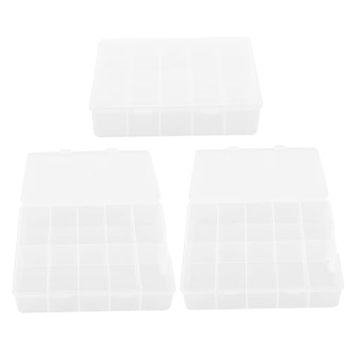 PENIKOKO 3 Stück Transparente Aufbewahrungsbox für Künstliche Nägel Langlebiger Organizer mit Glatter Oberfläche Praktischer Behälter für Fake Nails zur Übersichtlichen Nagelkunst von PENIKOKO