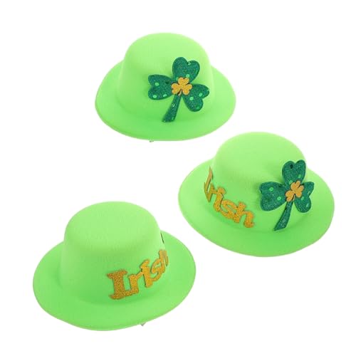 PENIKOKO 3 Stücke Teiliges Irischer Haaraccessoires für Fluoreszierende Grüne Hut Haarspangen für Patrick Day und Irische Feste Festliche Haarschmuck für Damen von PENIKOKO