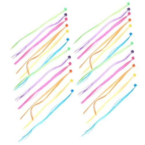 PENIKOKO 36stücke Teilige Haarverlängerungen Für Junge Mädchen Farbige Zopfverlängerungen Mehrfarbige Haardekorationen Für Partys Halloween Und Rollenspiele von PENIKOKO