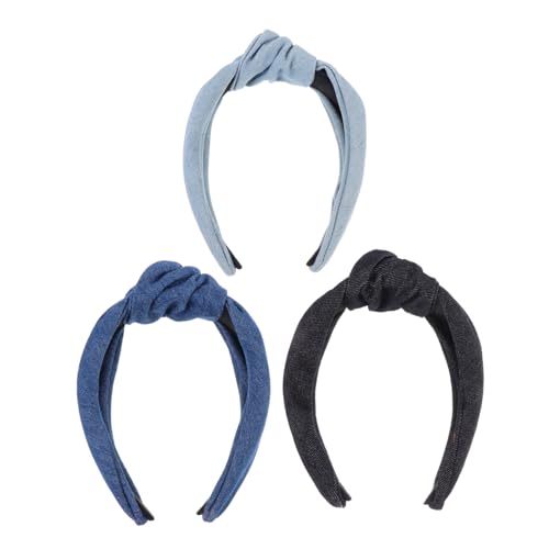 PENIKOKO 3stücke Haarbänder Für Frauen Aus Tuch Und Denim Breites Stirnband Mit Knotendesign Kopfbedeckung Für Mädchen Und Erwachsene Schlichtes Und Vintage Kopfdekor PENIKOKO 3stücke Haarbänder Für Frauen Aus Tuch Und Denim Breites Stirnband Mit Knotendesign Kopfbedeckung Für Mädchen Und Erwachsene Schlichtes Und Vintage Kopfdekor von PENIKOKO