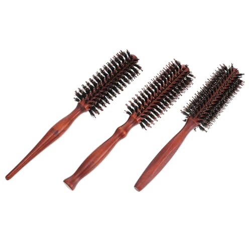 PENIKOKO 3stücke Runde Borstenhaarbürste Aus Natürlichem Holzgriff Für Männer Und Frauen Rundbürste Zum Föhnen Entwirren Und Stylen Von Normalem Oder Dickem Haar von PENIKOKO